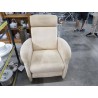FAUTEUIL TISSU MICROFIBRE CREME