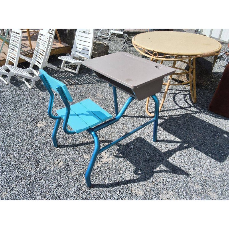 BUREAU ENFANT D ECOLIER PIEDS BLEU
