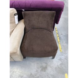 FAUTEUIL TISSU MARRON L UNITE