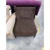 FAUTEUIL TISSU MARRON L UNITE