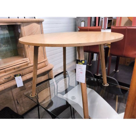 TABLE RONDE PLACAGE CHENE