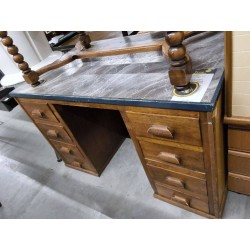 BUREAU VINTAGE 8 TIROIRS HETRE