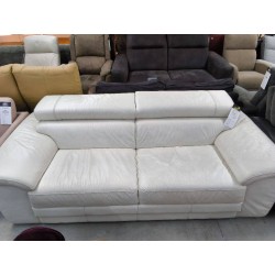 CANAPE CUIR BLANC 2P