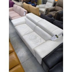 CANAPE CUIR BLANC 2P