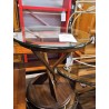 TABLE D\'APPOINT NOYER DESSUS VERRE
