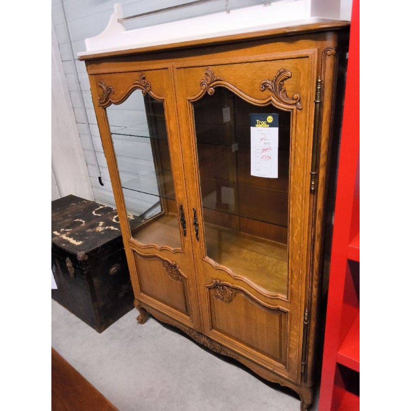 VITRINE CHENE STYLE LXV 2P +CLE