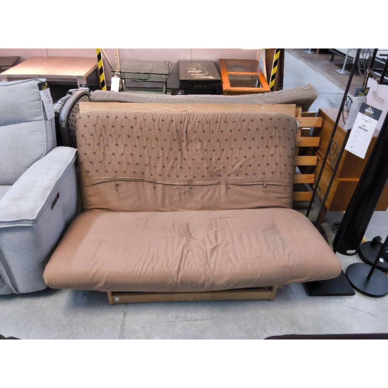 FUTON IKEA TISSUS BRUN
