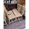 CHAISE STYLE CHIPPENDALE X4 BAMBOU ET CANNAGE