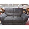 CANAPE 2P TISSUS MICROFIBRE BRUN