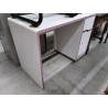 BUREAU ENFANT BLANC ET ROSE 1T1P