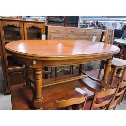 TABLE CHENE OVALE + 2 ALL