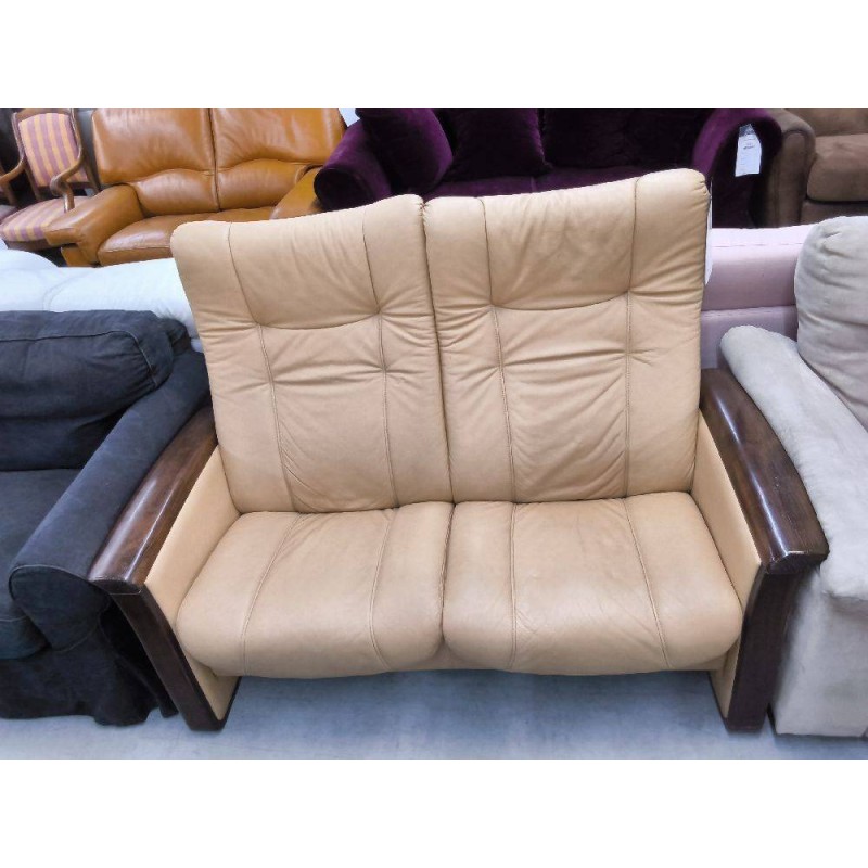 CANAPE STRESSLESS CUIR JAUNE