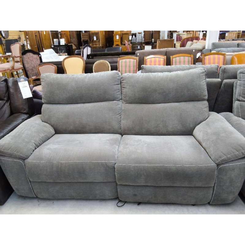 CANAPE ELECTRIQUE 2 PLACES TISSU GRIS