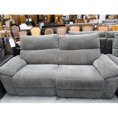 CANAPE ELECTRIQUE 2 PLACES TISSU GRIS