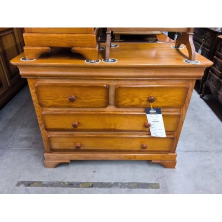 COMMODE 4T PIN MASSIF 